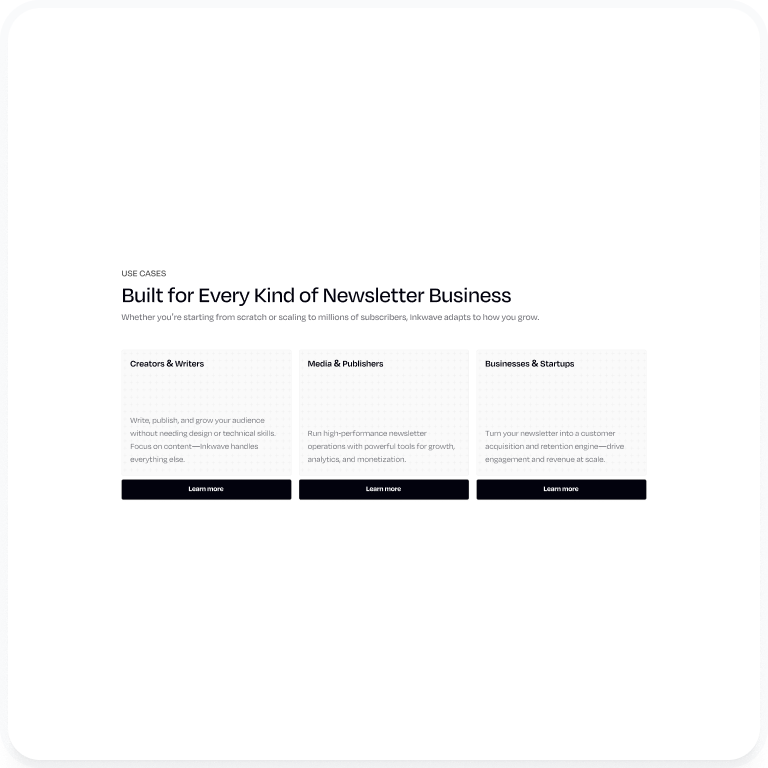 Inkwave use cases section