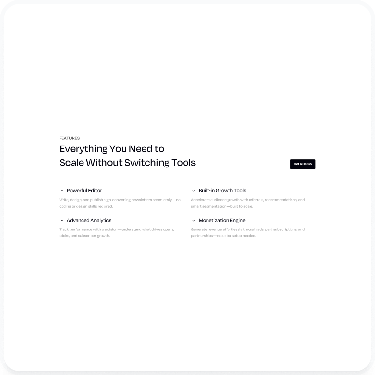 Inkwave key features section