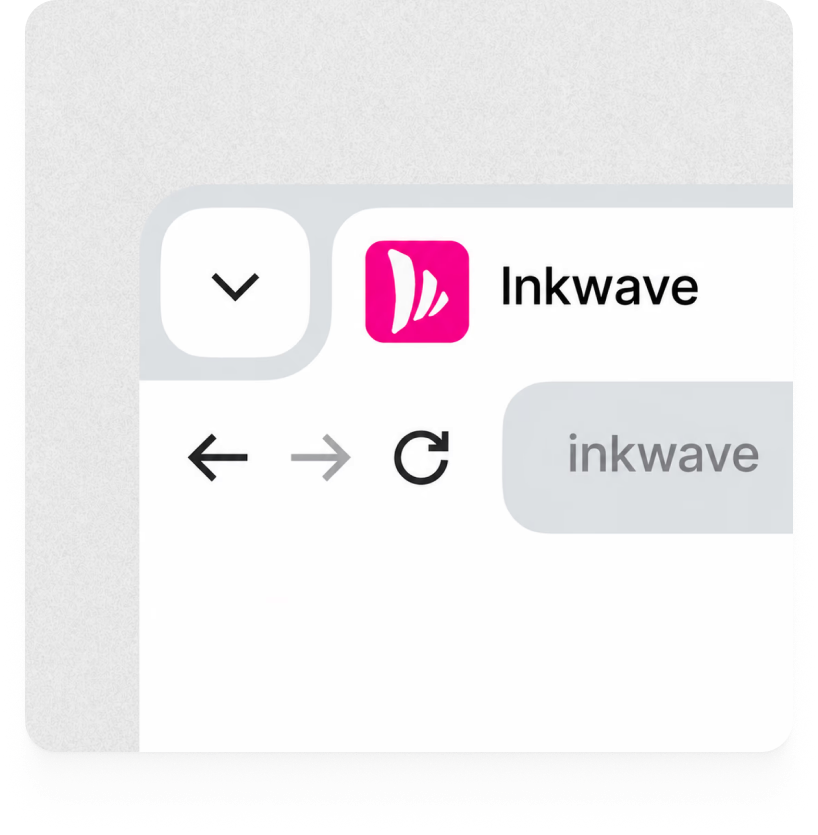Inkwave browser tab and address bar detail